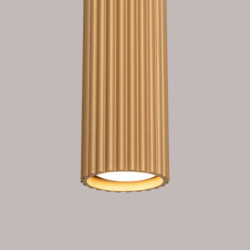 Suspension KARBON 3L Or Sollux | Suspension Linéaire 3 GU10 Design
