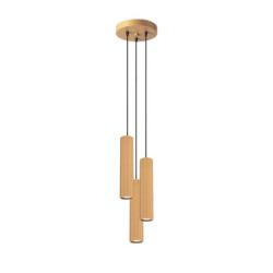 Suspension KARBON 3P Or Sollux | Lampe 3 GU10 en aluminium