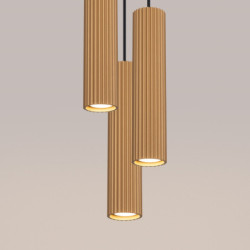 Suspension KARBON 3P Or Sollux | Lampe 3 GU10 en aluminium