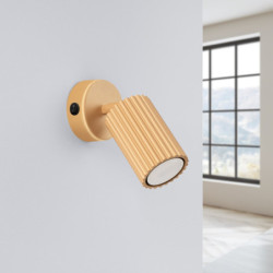 Applique KARBON Or avec Interrupteur Sollux | Applique Murale GU10 Design