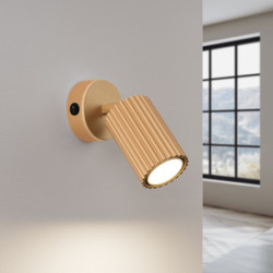 Applique KARBON Or avec Interrupteur Sollux | Applique Murale GU10 Design
