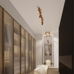 Plafonnier KARBON 2 Or Sollux | Deux spots GU10 orientables