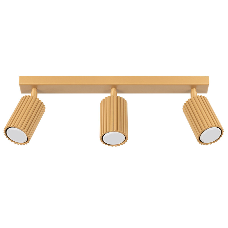 Plafonnier KARBON 3L Or Sollux | Plafonnier 3 Spots GU10 Design