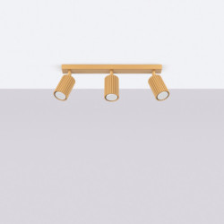 Plafonnier KARBON 3L Or Sollux | Plafonnier 3 Spots GU10 Design