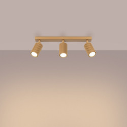 Plafonnier KARBON 3L Or Sollux | Plafonnier 3 Spots GU10 Design