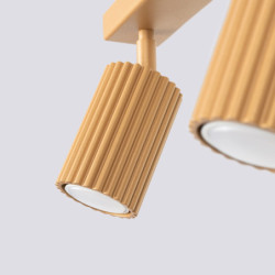 Plafonnier KARBON 3L Or Sollux | Plafonnier 3 Spots GU10 Design