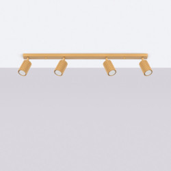 Plafonnier KARBON 4L Or Sollux | Plafonnier 4 Spots GU10 Design
