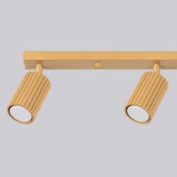 Plafonnier KARBON 4L Or Sollux | Plafonnier 4 Spots GU10 Design