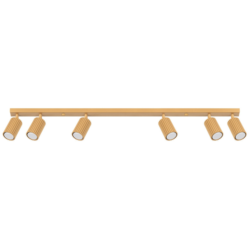 Plafonnier KARBON 6L Or Sollux | Plafonnier 6 Spots GU10 Design
