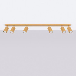 Plafonnier KARBON 6L Or Sollux | Plafonnier 6 Spots GU10 Design