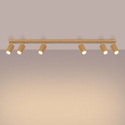Plafonnier KARBON 6L Or Sollux | Plafonnier 6 Spots GU10 Design