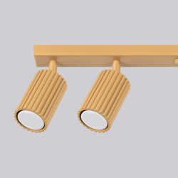 Plafonnier KARBON 6L Or Sollux | Plafonnier 6 Spots GU10 Design