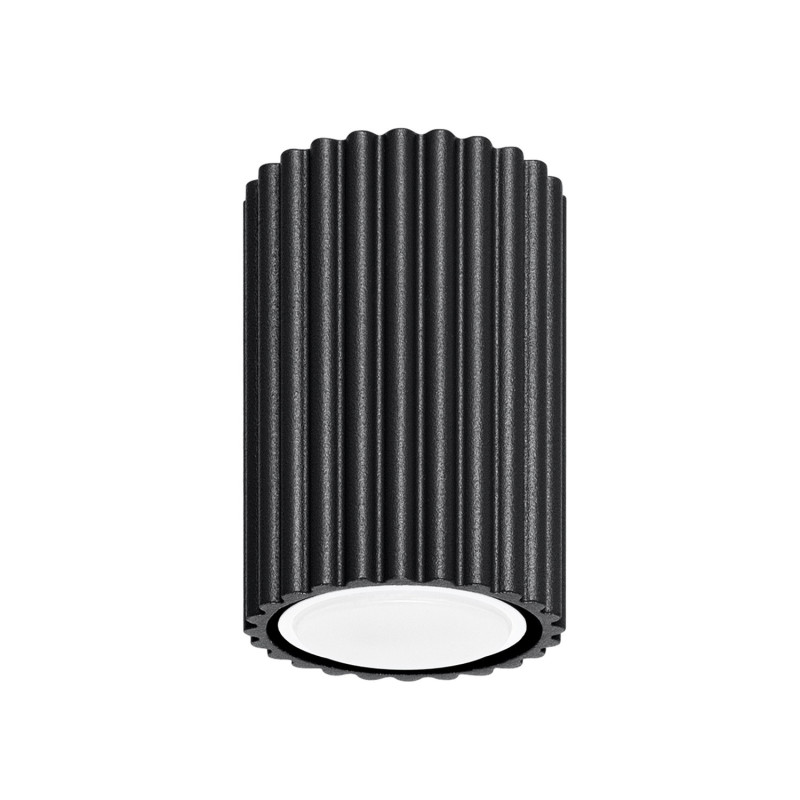 Plafonnier KARBON 10 Noir Sollux | Spot GU10 en aluminium