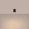 Plafonnier KARBON 10 Noir Sollux | Spot GU10 en aluminium