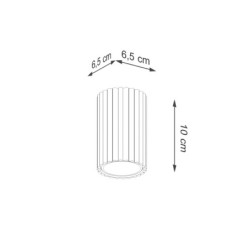 Plafonnier KARBON 10 Noir Sollux | Spot GU10 en aluminium