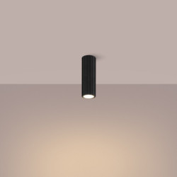 Plafonnier KARBON 20 Noir Sollux | Spot Tubulaire GU10 Design