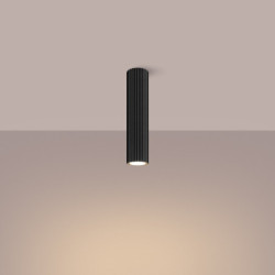 Plafonnier KARBON 30 Noir Sollux | Luminaire Tubulaire GU10