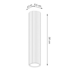 Plafonnier KARBON 30 Noir Sollux | Luminaire Tubulaire GU10