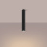 Plafonnier KARBON 40 Noir Sollux | Luminaire Tubulaire GU10 Design