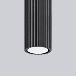 Plafonnier KARBON 40 Noir Sollux | Luminaire Tubulaire GU10 Design