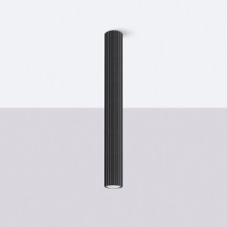 Plafonnier KARBON 60 Noir Sollux | Luminaire Tubulaire GU10 60 cm