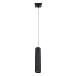Lampe suspendue KARBON 1 Noir Sollux | Suspension GU10 Design