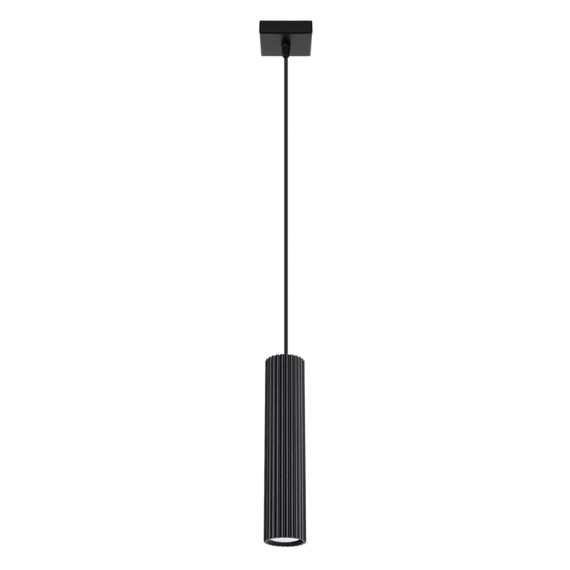 Lampe suspendue KARBON 1 Noir Sollux | Suspension GU10 Design