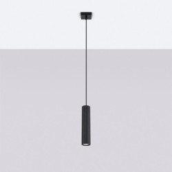Lampe suspendue KARBON 1 Noir Sollux | Suspension GU10 Design