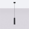 Lampe suspendue KARBON 1 Noir Sollux | Suspension GU10 Design