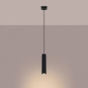 Lampe suspendue KARBON 1 Noir Sollux | Suspension GU10 Design