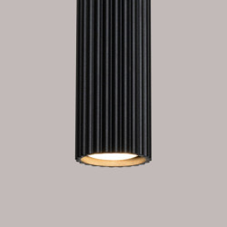 Lampe suspendue KARBON 1 Noir Sollux | Suspension GU10 Design