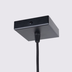 Lampe suspendue KARBON 1 Noir Sollux | Suspension GU10 Design