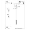 Lampe suspendue KARBON 1 Noir Sollux | Suspension GU10 Design