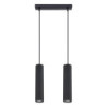 Lampe suspendue KARBON 2 Noir Sollux | Suspension 2 Lumières GU10 Design