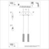 Lampe suspendue KARBON 2 Noir Sollux | Suspension 2 Lumières GU10 Design