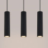 Lampe suspendue KARBON 3L Noir Sollux | Suspension Linéaire 3 GU10 Design