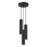 Lampe suspendue KARBON 3P Noir Sollux | Suspension Triple GU10 Design