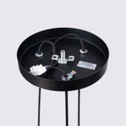 Lampe suspendue KARBON 3P Noir Sollux | Suspension Triple GU10 Design