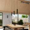 Lampe suspendue KARBON 3P Noir Sollux | Suspension Triple GU10 Design