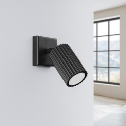 Applique KARBON Noir Sollux | Applique Murale GU10 Orientable Design