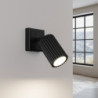 Applique KARBON Noir Sollux | Applique Murale GU10 Orientable Design