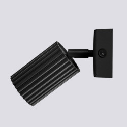 Applique KARBON Noir avec Interrupteur Sollux | Applique GU10 Orientable