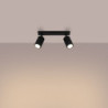 Plafonnier KARBON 2 Noir Sollux | 2 Spots GU10 Orientables Design