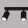 Plafonnier KARBON 3L Noir Sollux | 3 Spots GU10 Orientables Design
