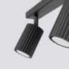 Plafonnier KARBON 3L Noir Sollux | 3 Spots GU10 Orientables Design