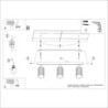 Plafonnier KARBON 3L Noir Sollux | 3 Spots GU10 Orientables Design