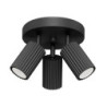 Plafonnier KARBON 3P Noir Sollux | 3 Spots GU10 Orientables Design