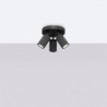 Plafonnier KARBON 3P Noir Sollux | 3 Spots GU10 Orientables Design