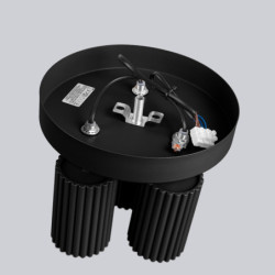 Plafonnier KARBON 3P Noir Sollux | 3 Spots GU10 Orientables Design
