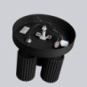 Plafonnier KARBON 3P Noir Sollux | 3 Spots GU10 Orientables Design